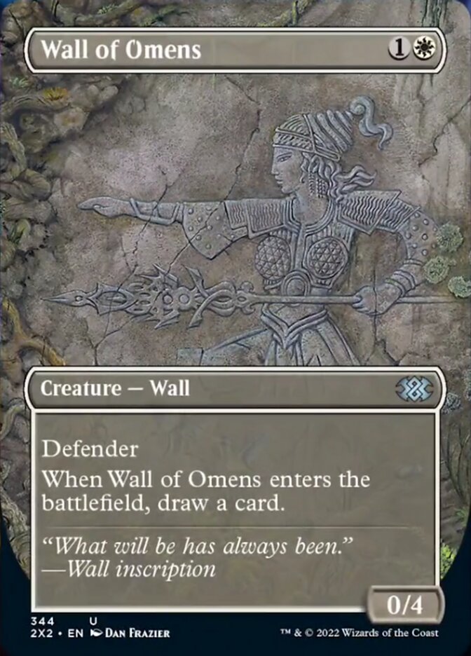 Wall of Omens (Borderless Alternate Art) [Double Masters 2022] | Gamers Paradise