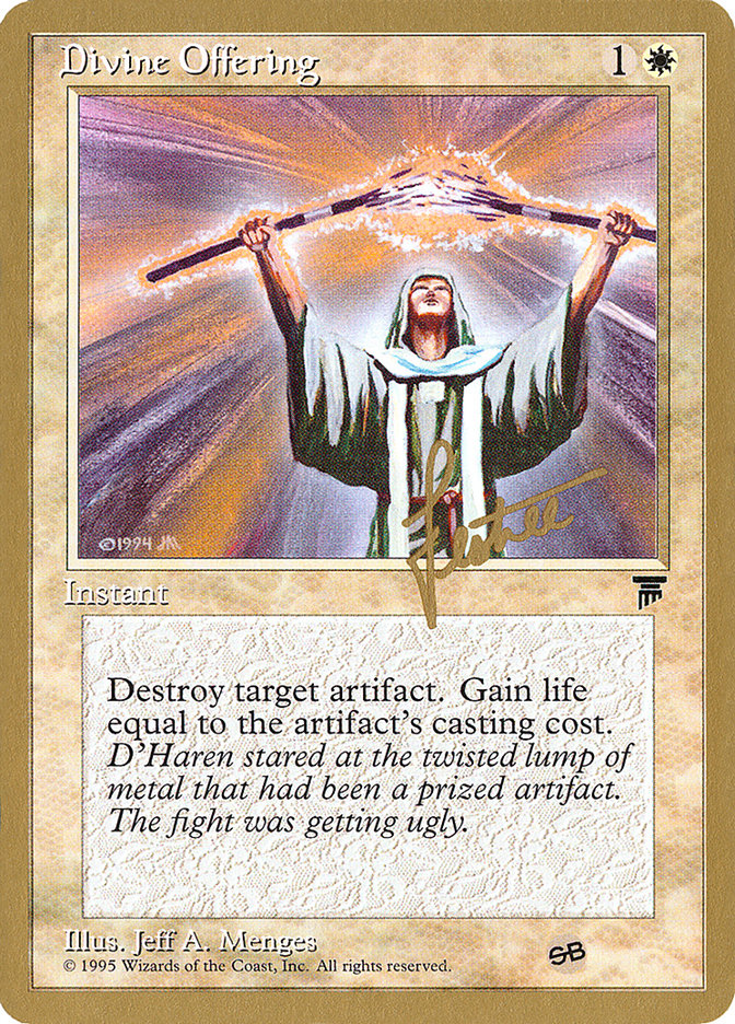 Divine Offering (Bertrand Lestree) (SB) [Pro Tour Collector Set] | Gamers Paradise