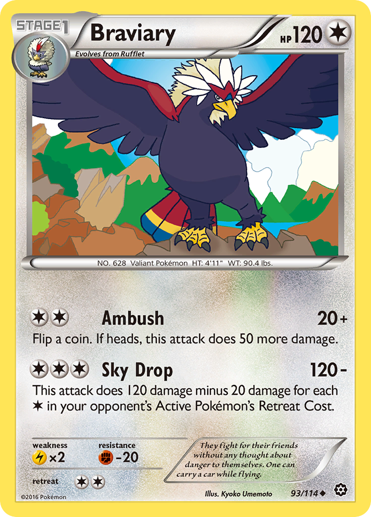Braviary (93/114) [XY: Steam Siege] | Gamers Paradise