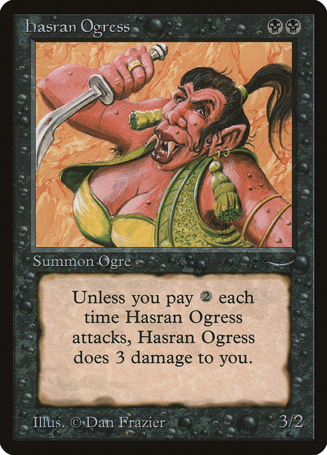 Hasran Ogress (Dark Mana Cost) [Arabian Nights] | Gamers Paradise