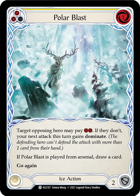 Polar Blast (Yellow) [ELE167] (Tales of Aria)  1st Edition Rainbow Foil | Gamers Paradise