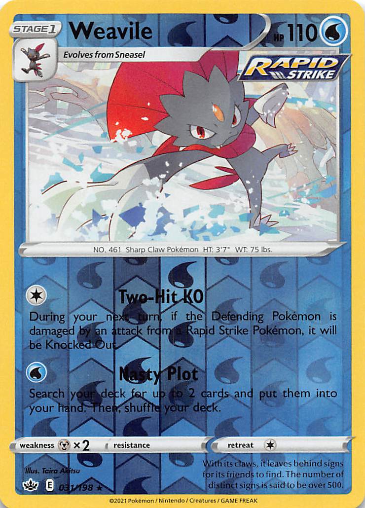 Weavile (031/198) [Sword & Shield: Chilling Reign] | Gamers Paradise