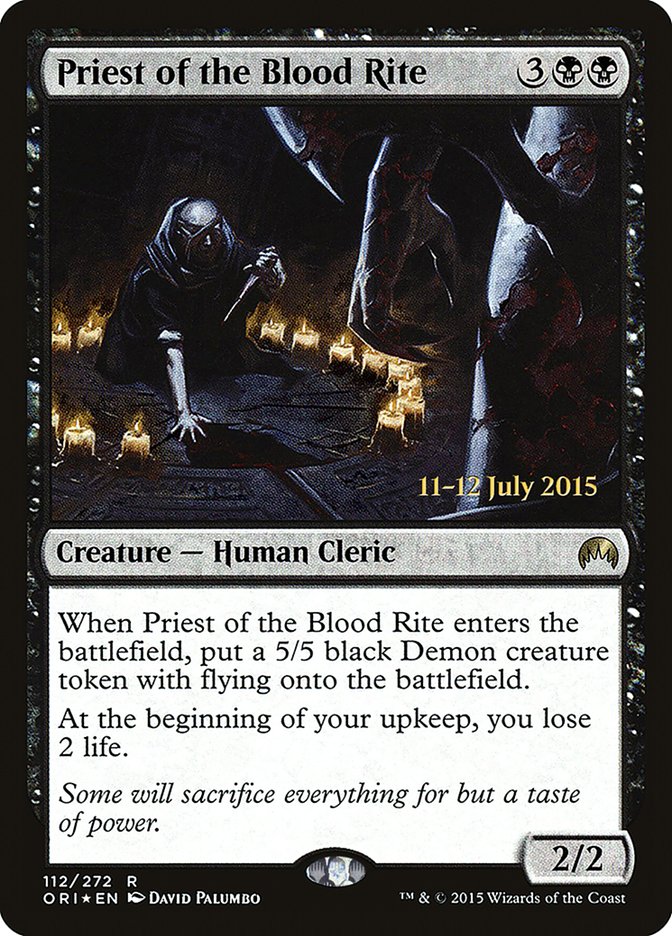 Priest of the Blood Rite [Magic Origins Prerelease Promos] | Gamers Paradise