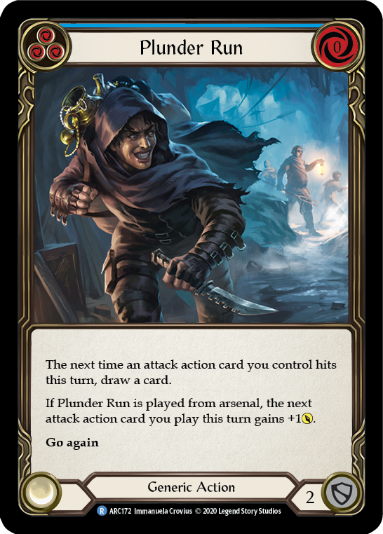 Plunder Run (Blue) [U-ARC172] Unlimited Rainbow Foil | Gamers Paradise