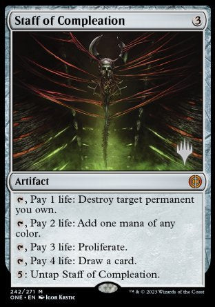 Staff of Compleation (Promo Pack) [Phyrexia: All Will Be One Promos] | Gamers Paradise