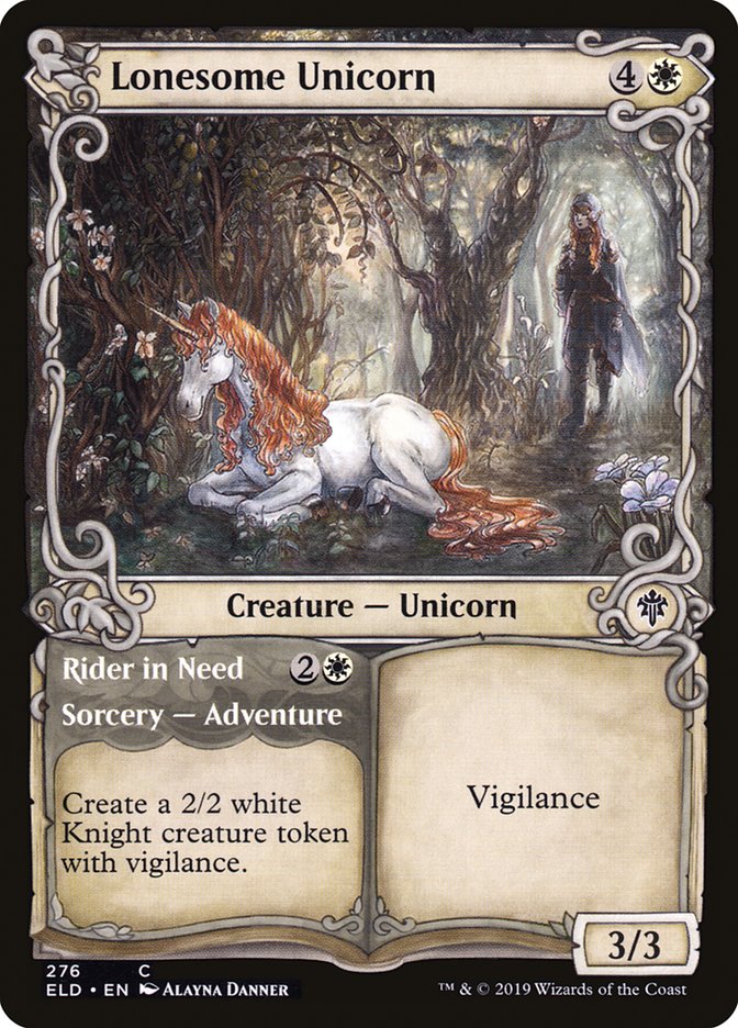 Lonesome Unicorn // Rider in Need (Showcase) [Throne of Eldraine] | Gamers Paradise