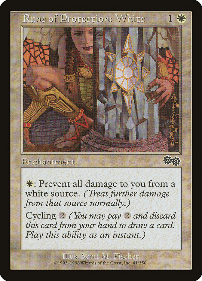 Rune of Protection: White [Urza's Saga] | Gamers Paradise