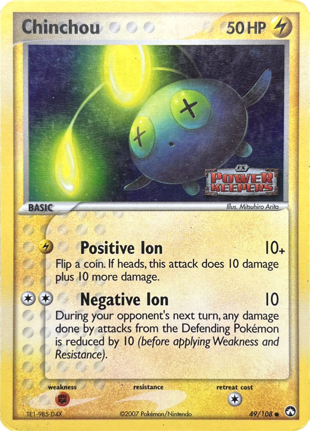 Chinchou (49/108) (Stamped) [EX: Power Keepers] | Gamers Paradise