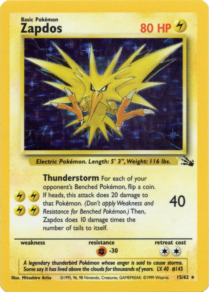Zapdos (15/62) [Fossil Unlimited] | Gamers Paradise