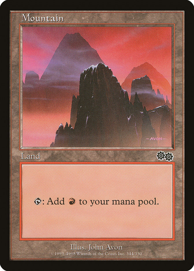 Mountain (344) [Urza's Saga] | Gamers Paradise