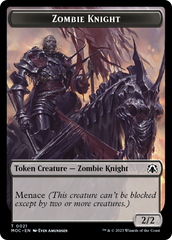 Zombie Knight // Human (6) Double-Sided Token [March of the Machine Commander Tokens] | Gamers Paradise