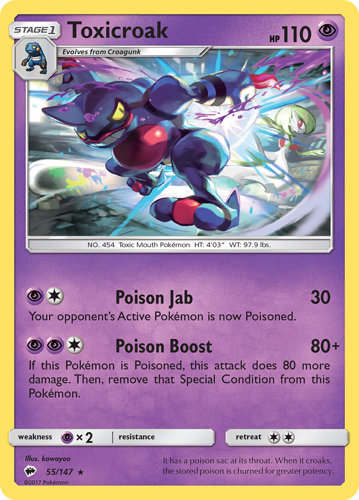 Toxicroak (55/147) [Sun & Moon: Burning Shadows] | Gamers Paradise