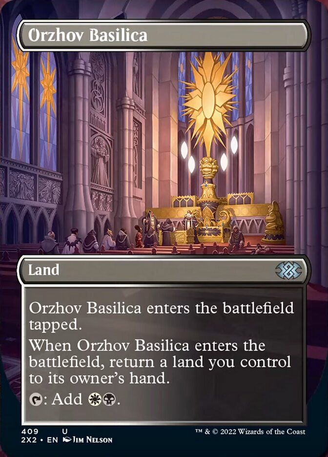 Orzhov Basilica (Borderless Alternate Art) [Double Masters 2022] | Gamers Paradise