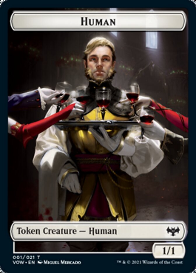 Human (001) // Boar Double-Sided Token [Innistrad: Crimson Vow Tokens] | Gamers Paradise