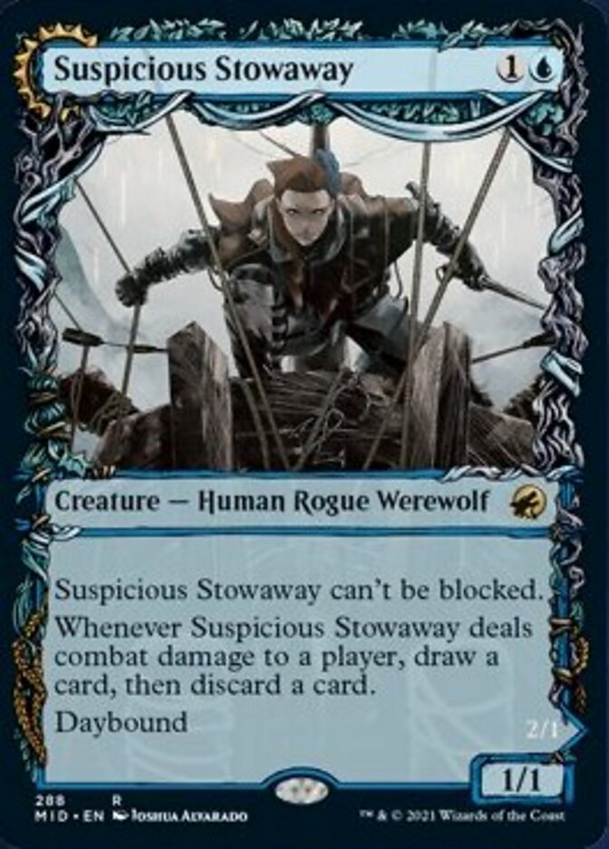 Suspicious Stowaway // Seafaring Werewolf (Showcase Equinox) [Innistrad: Midnight Hunt] | Gamers Paradise