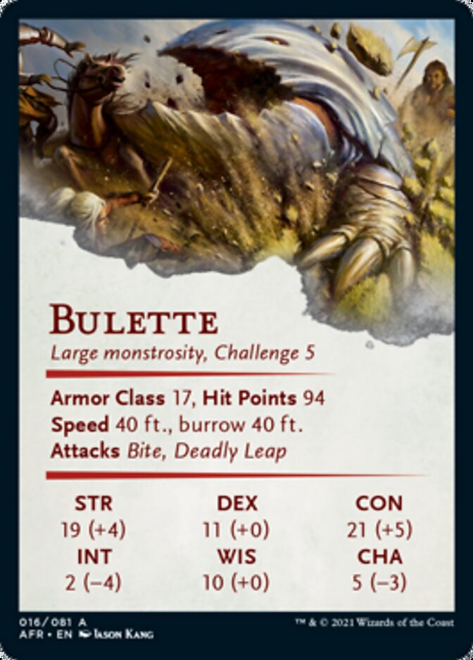 Bulette Art Card (Gold-Stamped Signature) [Dungeons & Dragons: Adventures in the Forgotten Realms Art Series] | Gamers Paradise