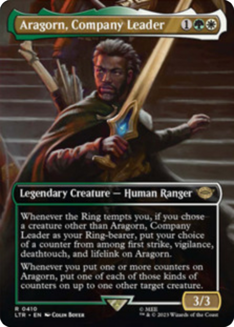 Aragorn, Company Leader (Borderless Alternate Art) [The Lord of the Rings: Tales of Middle-Earth] | Gamers Paradise