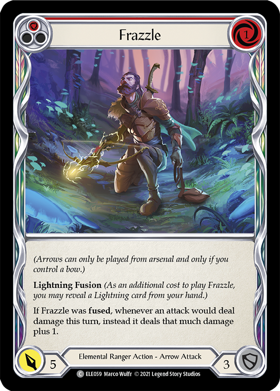 Frazzle (Red) [ELE059] (Tales of Aria)  1st Edition Rainbow Foil | Gamers Paradise