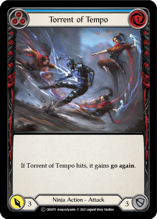 Torrent of Tempo (Blue) [U-CRU071-RF] Unlimited Rainbow Foil | Gamers Paradise