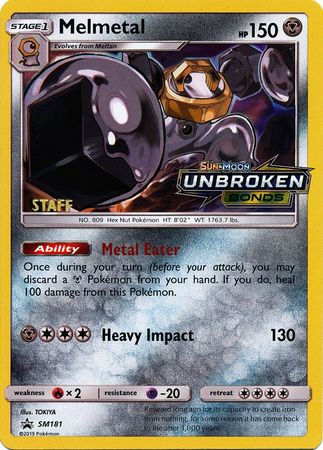 Melmetal (SM181) (Staff Prerelease Promo) [Sun & Moon: Black Star Promos] | Gamers Paradise