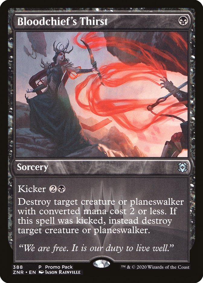 Bloodchief's Thirst (Promo Pack) [Zendikar Rising Promos] | Gamers Paradise