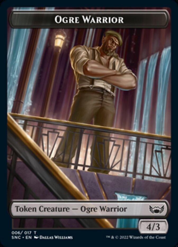 Treasure (014) // Ogre Warrior Double-Sided Token [Streets of New Capenna Tokens] | Gamers Paradise
