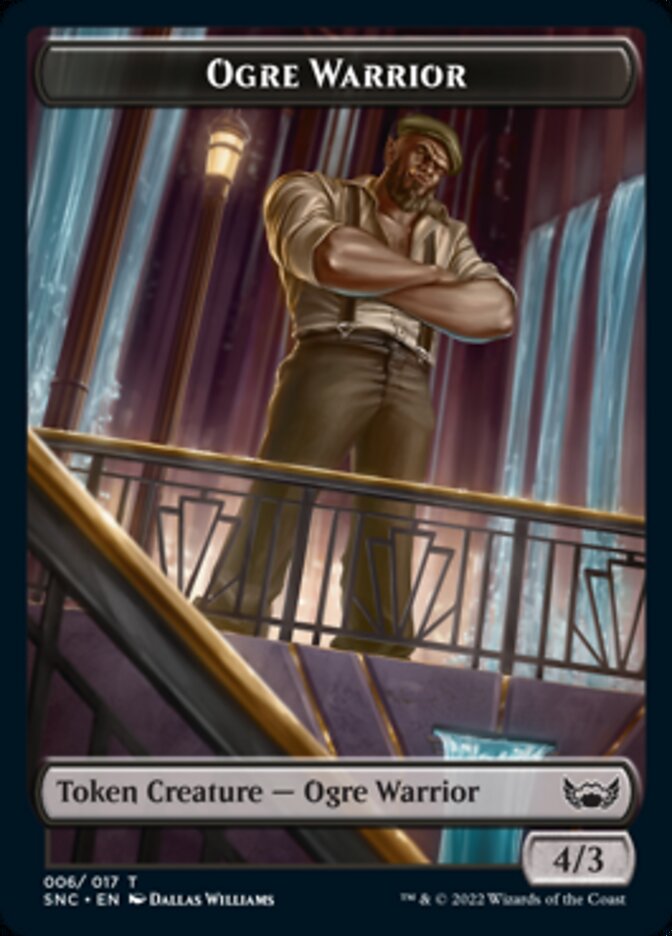 Ogre Warrior // Spirit Double-Sided Token [Streets of New Capenna Tokens] | Gamers Paradise