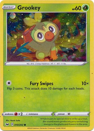 Grookey (010/202) (Cosmos Holo) [Sword & Shield: Base Set] | Gamers Paradise