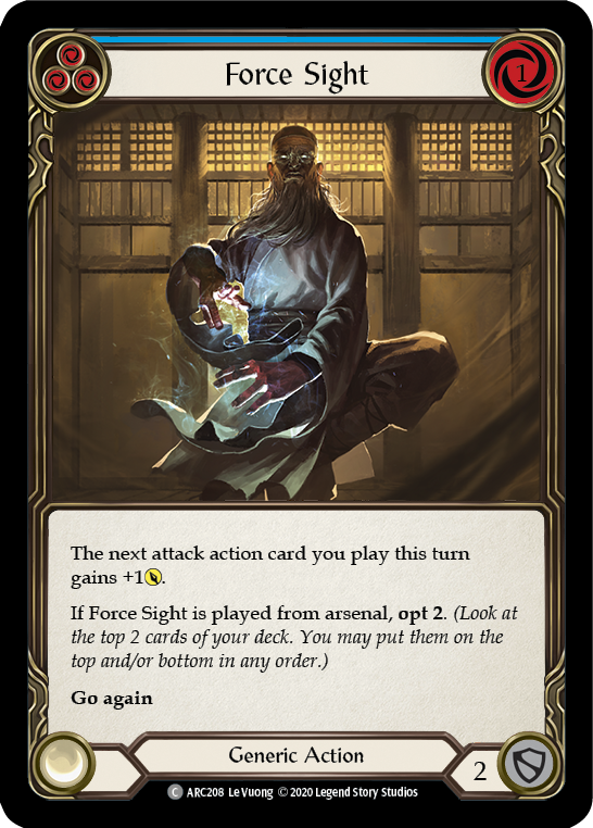 Force Sight (Blue) [U-ARC208] Unlimited Rainbow Foil | Gamers Paradise