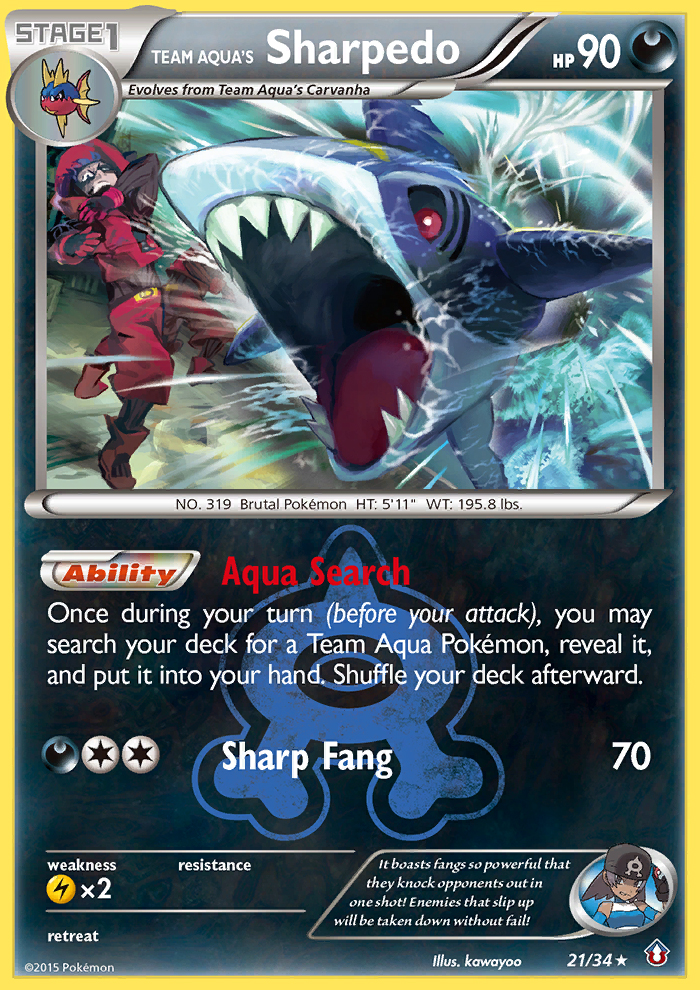 Team Aqua's Sharpedo (21/34) [XY: Double Crisis] | Gamers Paradise