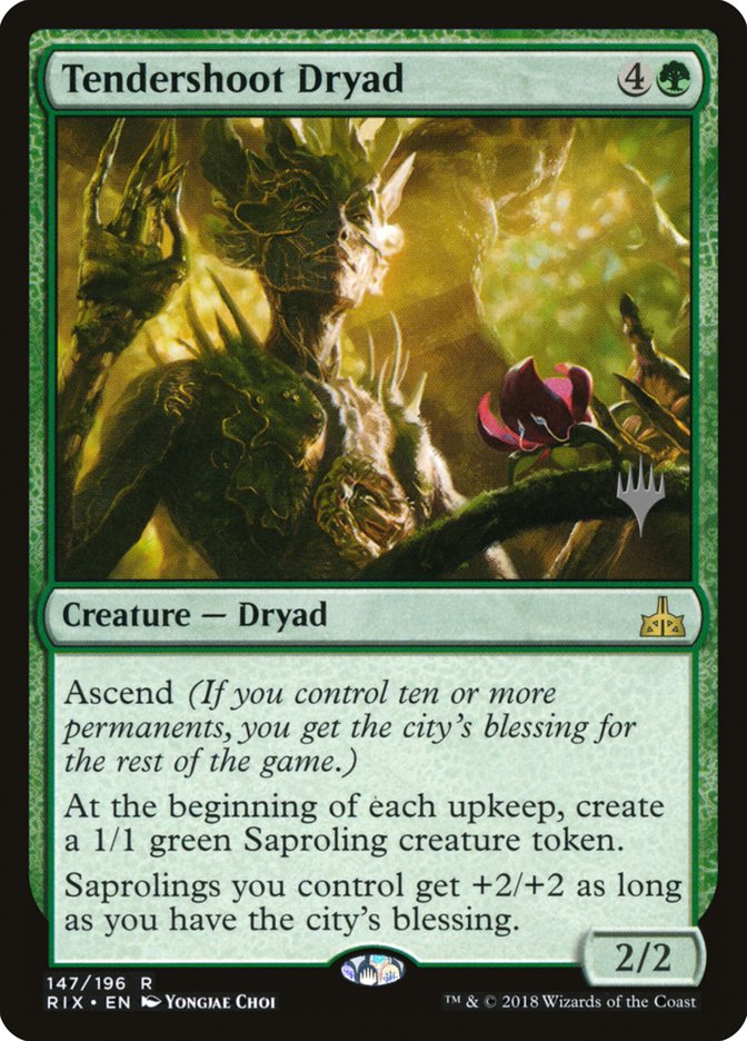 Tendershoot Dryad (Promo Pack) [Rivals of Ixalan Promos] | Gamers Paradise