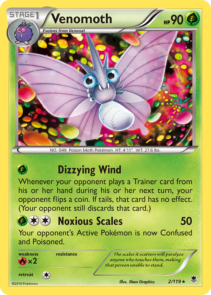 Venomoth (2/119) [XY: Phantom Forces] | Gamers Paradise