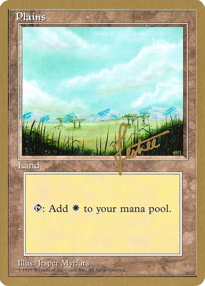 Plains (bl365) (Bertrand Lestree) [Pro Tour Collector Set] | Gamers Paradise