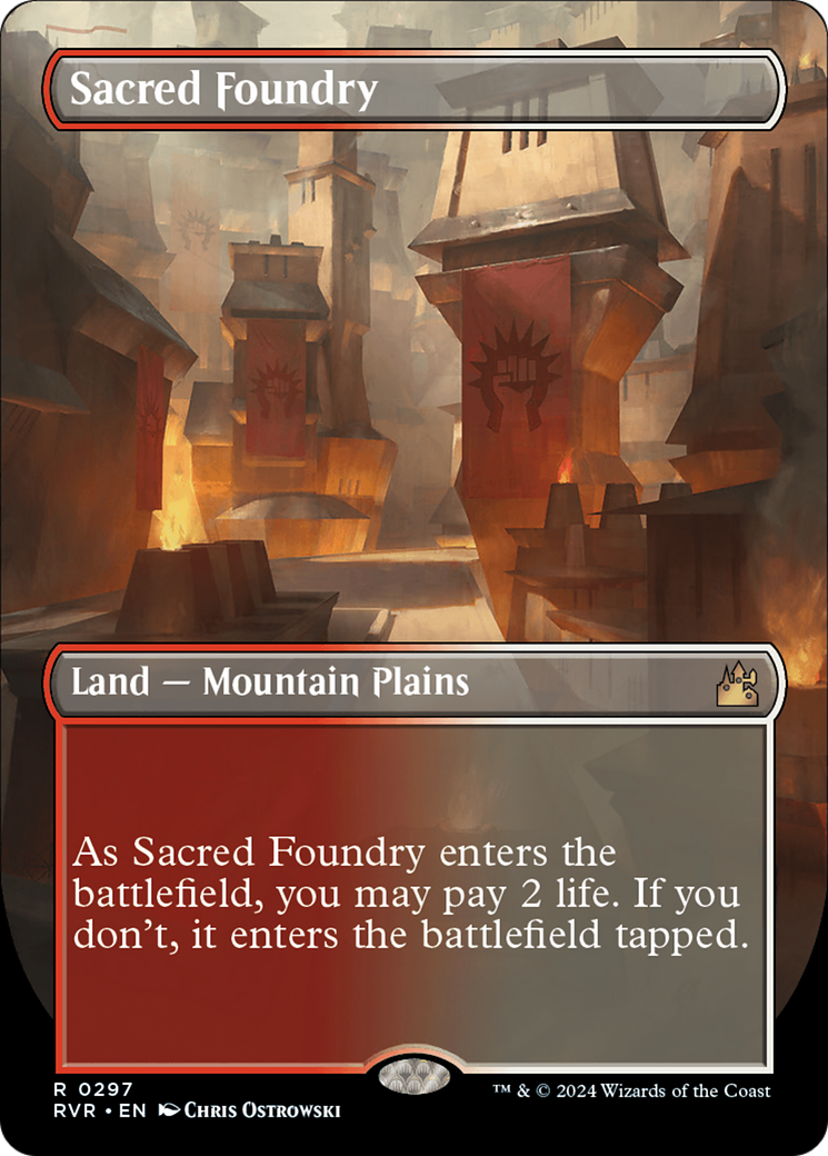 Sacred Foundry (Borderless) [Ravnica Remastered] | Gamers Paradise