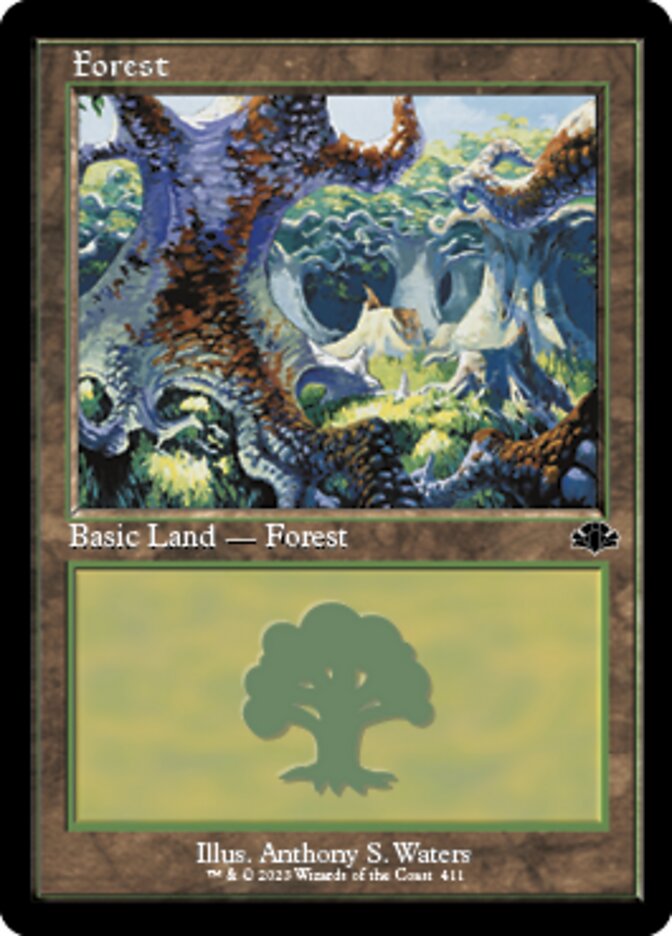 Forest (411) (Retro) [Dominaria Remastered] | Gamers Paradise
