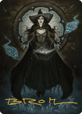 Tasha, the Witch Queen Art Card (76) (Gold-Stamped Signature) [Commander Legends: Battle for Baldur's Gate Art Series] | Gamers Paradise