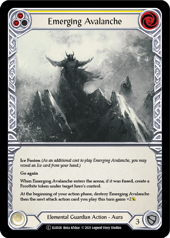 Emerging Avalanche (Yellow) [U-ELE026] Unlimited Rainbow Foil | Gamers Paradise