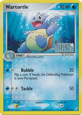 Wartortle (42/100) (Stamped) [EX: Crystal Guardians] | Gamers Paradise