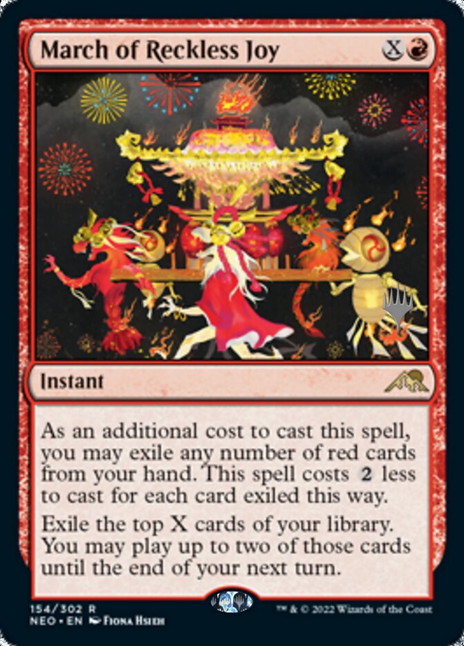 March of Reckless Joy (Promo Pack) [Kamigawa: Neon Dynasty Promos] | Gamers Paradise