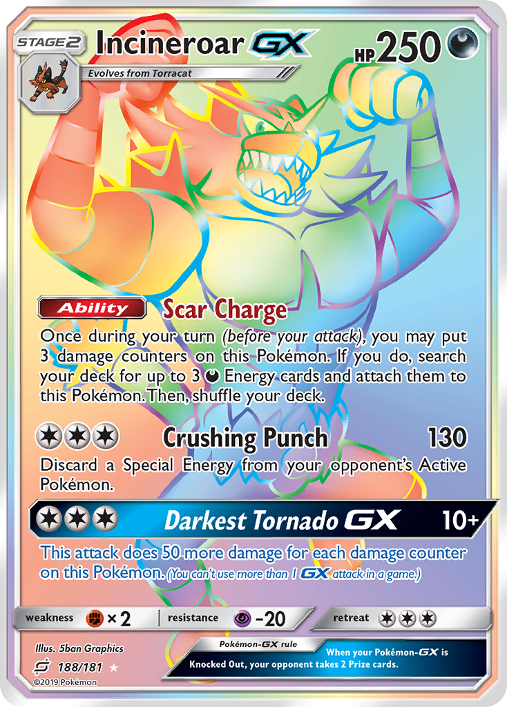 Incineroar GX (188/181) [Sun & Moon: Team Up] | Gamers Paradise