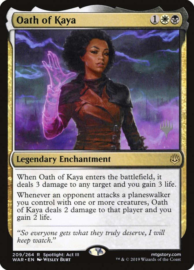 Oath of Kaya (Promo Pack) [War of the Spark Promos] | Gamers Paradise