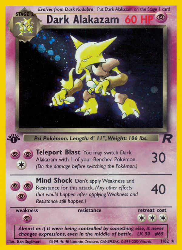 Dark Alakazam (1/82) [Team Rocket 1st Edition] | Gamers Paradise