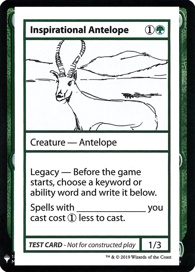 Inspirational Antelope [Mystery Booster Playtest Cards] | Gamers Paradise