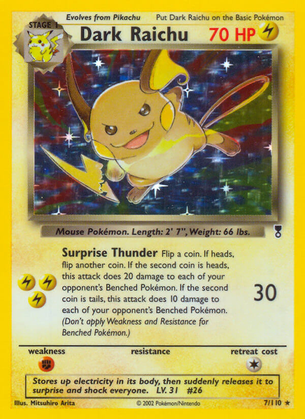 Dark Raichu (7/110) (WotC) (Theme Deck Exclusive) [Legendary Collection] | Gamers Paradise