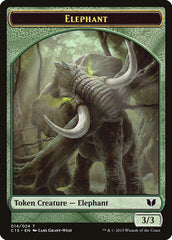 Elephant // Saproling Double-Sided Token [Commander 2015 Tokens] | Gamers Paradise