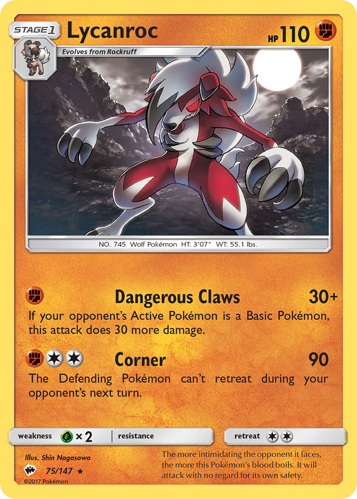 Lycanroc (75/147) [Sun & Moon: Burning Shadows] | Gamers Paradise