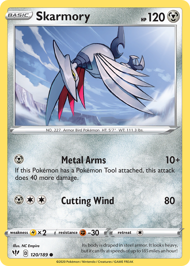 Skarmory (120/189) [Sword & Shield: Darkness Ablaze] | Gamers Paradise