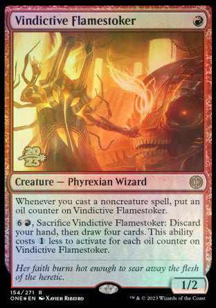 Vindictive Flamestoker [Phyrexia: All Will Be One Prerelease Promos] | Gamers Paradise
