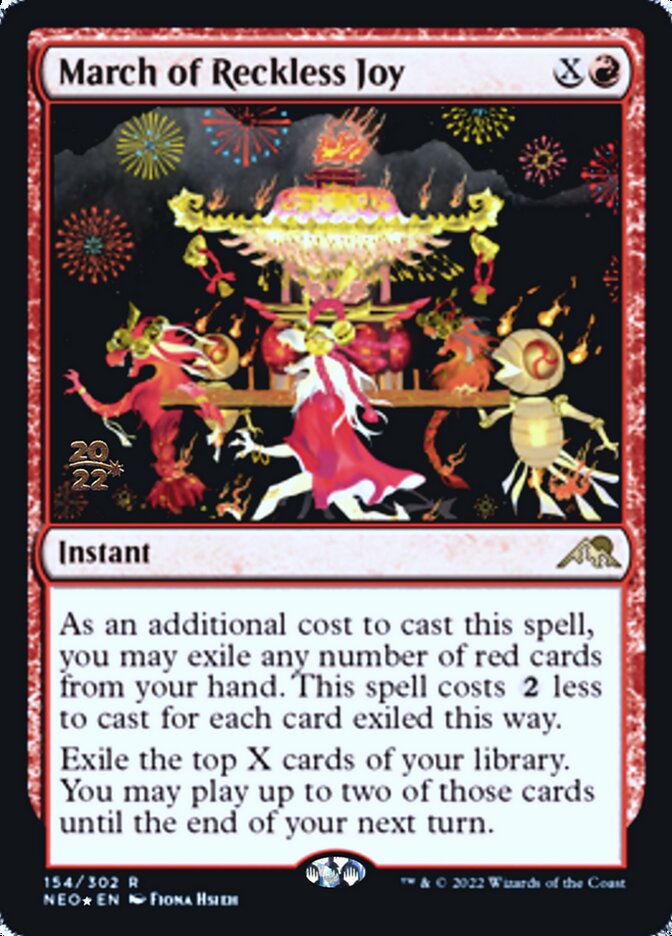 March of Reckless Joy [Kamigawa: Neon Dynasty Prerelease Promos] | Gamers Paradise