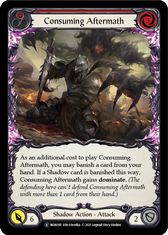 Consuming Aftermath (Red) [U-MON195-RF] Unlimited Rainbow Foil | Gamers Paradise